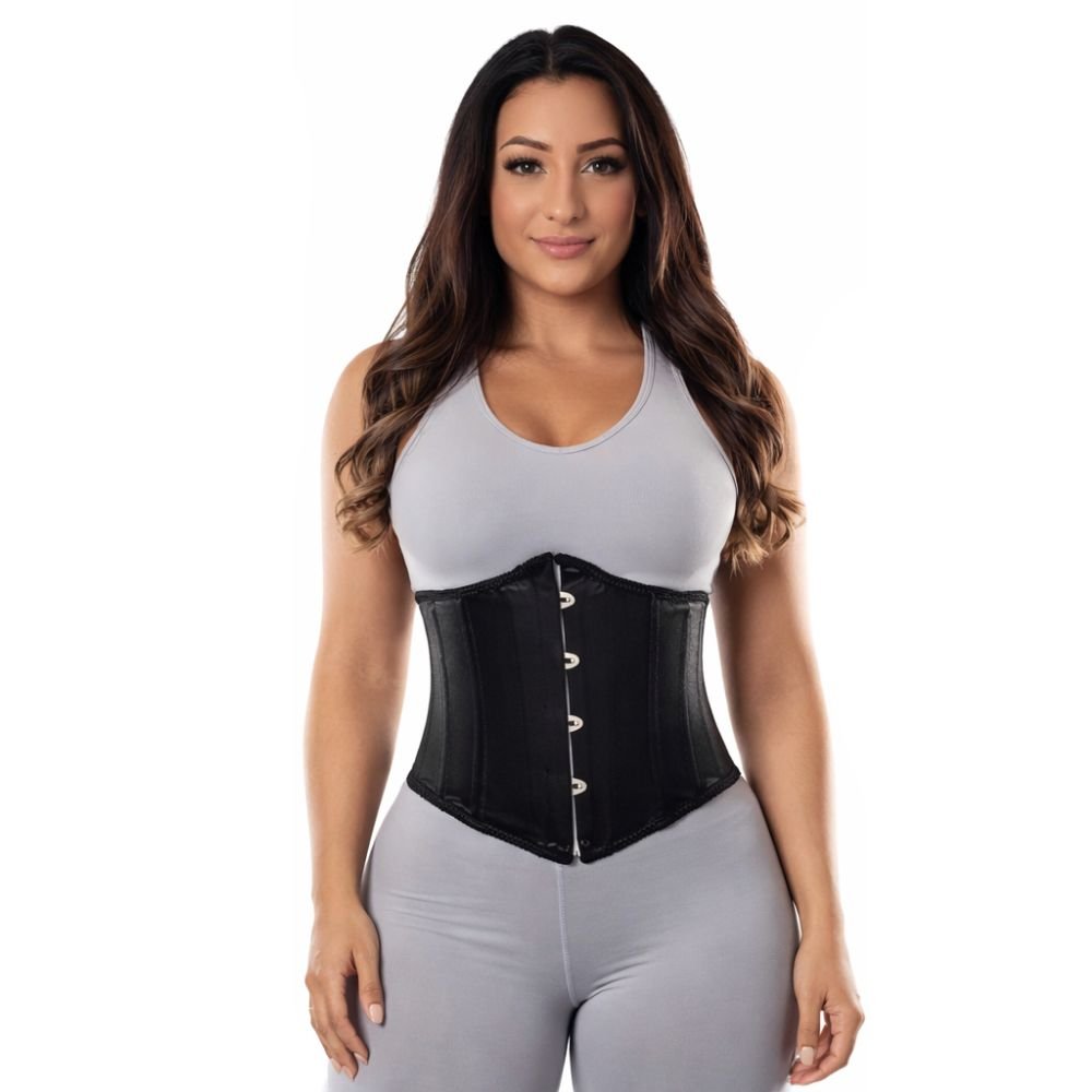 Corset Afina Cintura Lady Luxo — Hastes Rígidas e Acabamento Premium
